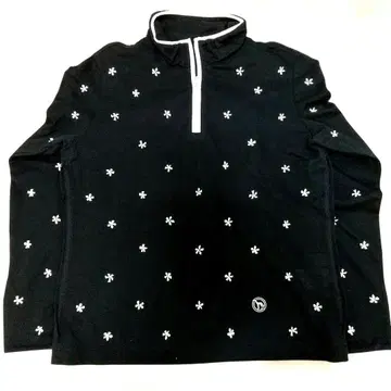 골프 웨어 여성용 아다바트 꽃무늬 하프 지퍼 긴팔 셔츠