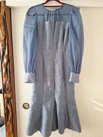 FRAY I.D 블루 긴팔 무릎 기장 원피스 사이즈 0