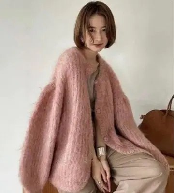 CLANE 클라네 모헤어 샤기 가디건