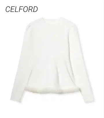 CELFORD 퍼 헴 페 플럼 니트 풀오버