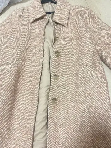 SNIDEL 헤링본 핑크 코트