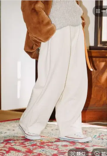 니코앤드 MODE NORM CORE 속기모 3D 커브 팬츠 아이보리