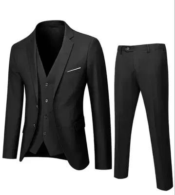 블랙 턱시도 3피스 L 사이즈