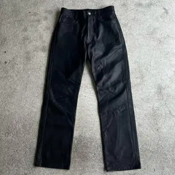 소가죽 블랙 가죽 팬츠 리얼 가죽 천연 가죽 구제 의류