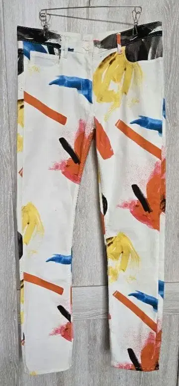 Paul Smith 컬러풀 아트 프린트 캐주얼 팬츠