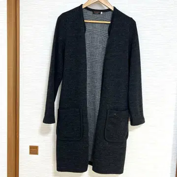 에베크스 바이클리치아 고급 울 멜란지 니트 롱 자켓