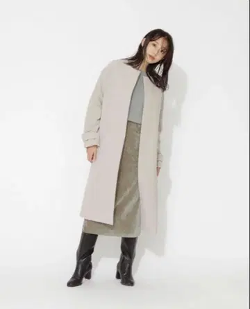 NATURAL BEAUTY BASIC 울 블렌드 노카라 코트