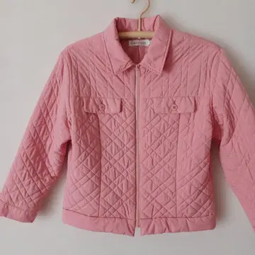 레나운 RENOWN 심플 라이프 핑크 퀼팅 자켓