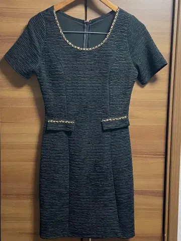 dazzy 블랙 미니 드레스