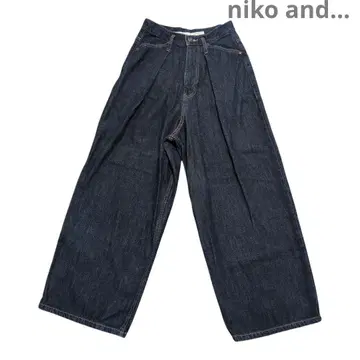 니코앤드 와이드 데님 청바지 M 사이즈