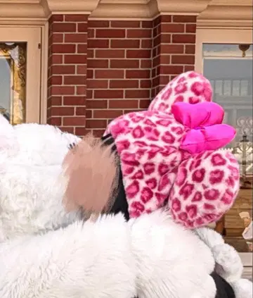 미니 마우스풍 레오파드 무늬 모자