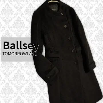 Ballsey 보르지 롱 코트 노카라 블랙 알파카 투모로우랜드