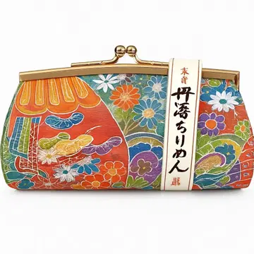 단고 크레이프 원단 가마구치 지갑 / 미사용 / 박스 포함, 설명문 있음