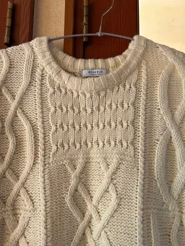 ROSEBUD 아이보리 케이블 니트