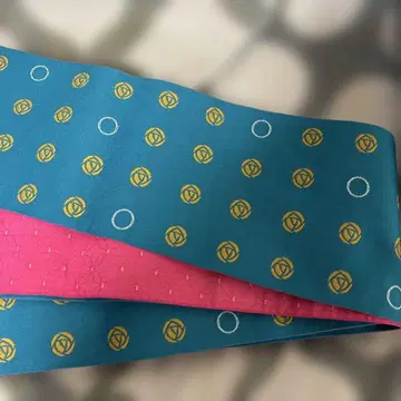 화학 섬유 장미 패턴 반폭 오비 리버서블