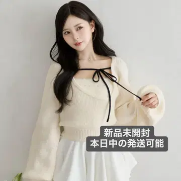 다리치 아지메 레이어드 니트탑 아이보리 IVO