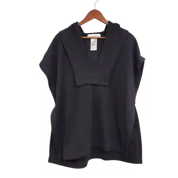 YACCOMARCARD 후드 부착 블랙 후드티 판초 새상품급 사이즈 L