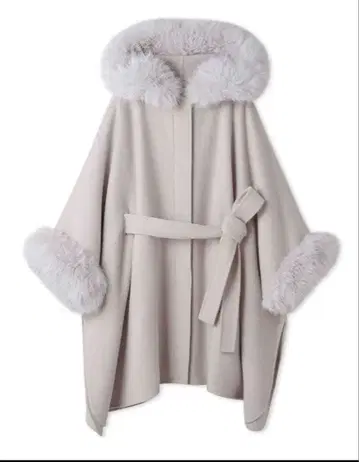 CELFORD 퍼 판초 코트 LGRY