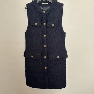 EPoca 네이비 트위드 베스트