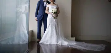 결혼식 드레스 오프숄더 머메이드