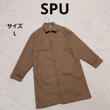 SPU 루즈 베이직 멜톤 스텐카라 코트 L 모카 캐주얼
