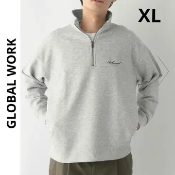 글로벌 워크 하프 지퍼 맨투맨 XL 이지 드라이 하프 ZIP