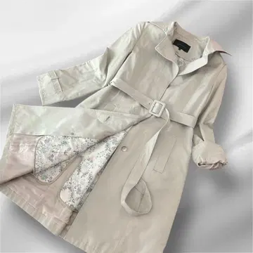 수나우나 라이너 포함 스프링 코트 벨트 A라인