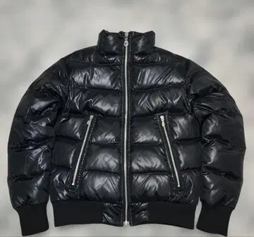 00s archive 짧은 리브 다운 자켓 봄버 자켓 블랙 블랙