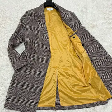 새상품급 L 사이즈 VANQUISH 글렌체크 더블 체스터 코트