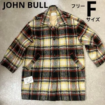 JOHN BULL, 샤기 체크 숏코트, 프리 사이즈
