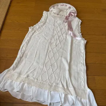 새상품급 axesfemme 히메갸루 리본 니트탑