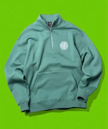 하프 지퍼 후드티