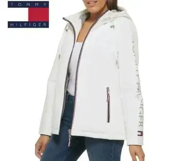 [ 미사용 ] TOMMY HILFIGER 후드 부착 자켓 S 화이트