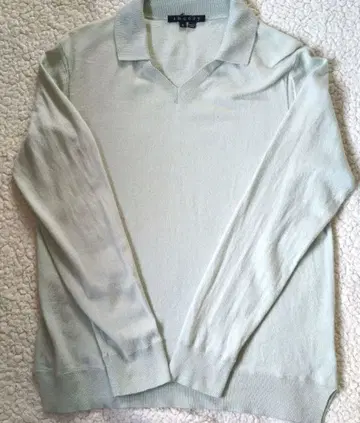 theory 라이트 그린 V넥 피케 셔츠 S