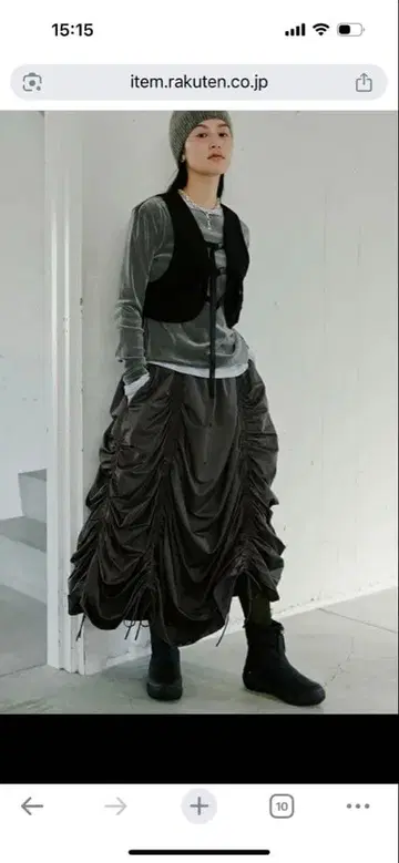 emmi 플레어 스커트 블랙