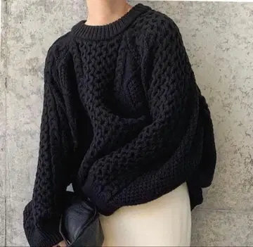 SELECTMOCA by son 빈티지라이크 케이블 니트