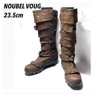 [새상품급] NOUBEL VOUG 롱 부츠 꽃 웨지솔 23.5
