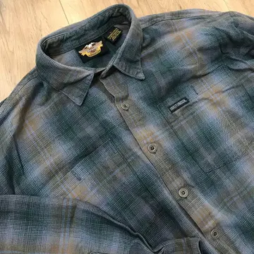 HARLEY-DAVIDSON 체크 무늬 긴팔 플란넬 셔츠