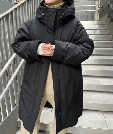 Spick&Span 발수 후디드 다운 자켓 38 블랙