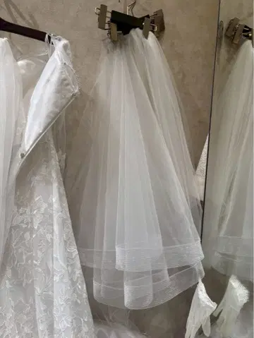 juno 웨딩 베일 개더 없음