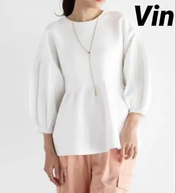 야마다야 [ Vin ] 볼륨 슬리브 페플럼 니트