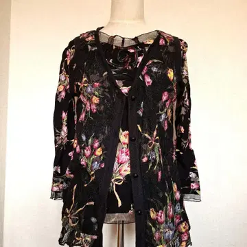 레이크알스타 꽃무늬 베스트 앙상블 M~L