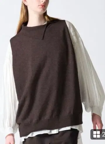 mizuiroind 어시멘틀리 컬러 울 혼방 와이드 베스트 완판 브라운