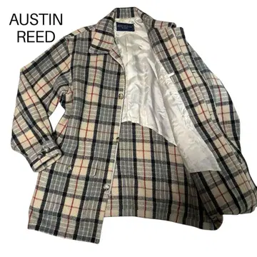 새상품급 오스틴 리드 울 스텐카라 코트 체크 베이지 L