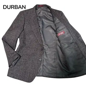 새상품급 DURBAN 테일러드 자켓 트위드 그레이 체크 AB6