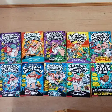 캡틴 언더팬츠 10권 세트 홈 잉글리시 바이링얼 교육