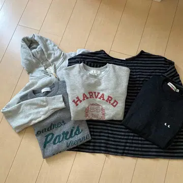 묶음 판매 상의 5점 그레이 계열 여성용