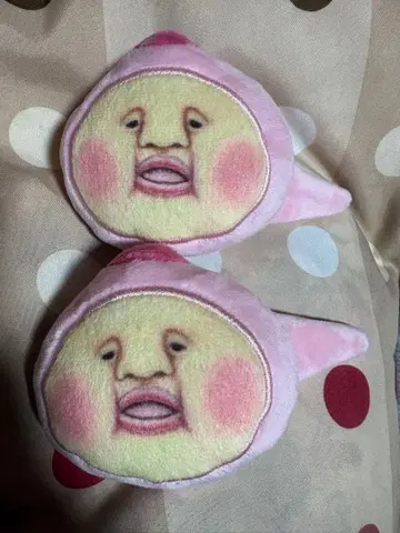 코비토즈칸 빅 파치 카쿠레모모지리 봉제 인형 페이스 헤어핀