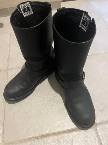 FRYE 엔지니어 부츠 블랙 가죽 버클 7