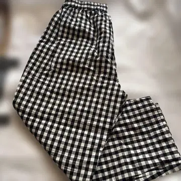 오로네 깅엄 체크 모자 꽁지 팬츠 연중무휴 늑대와 올빼미